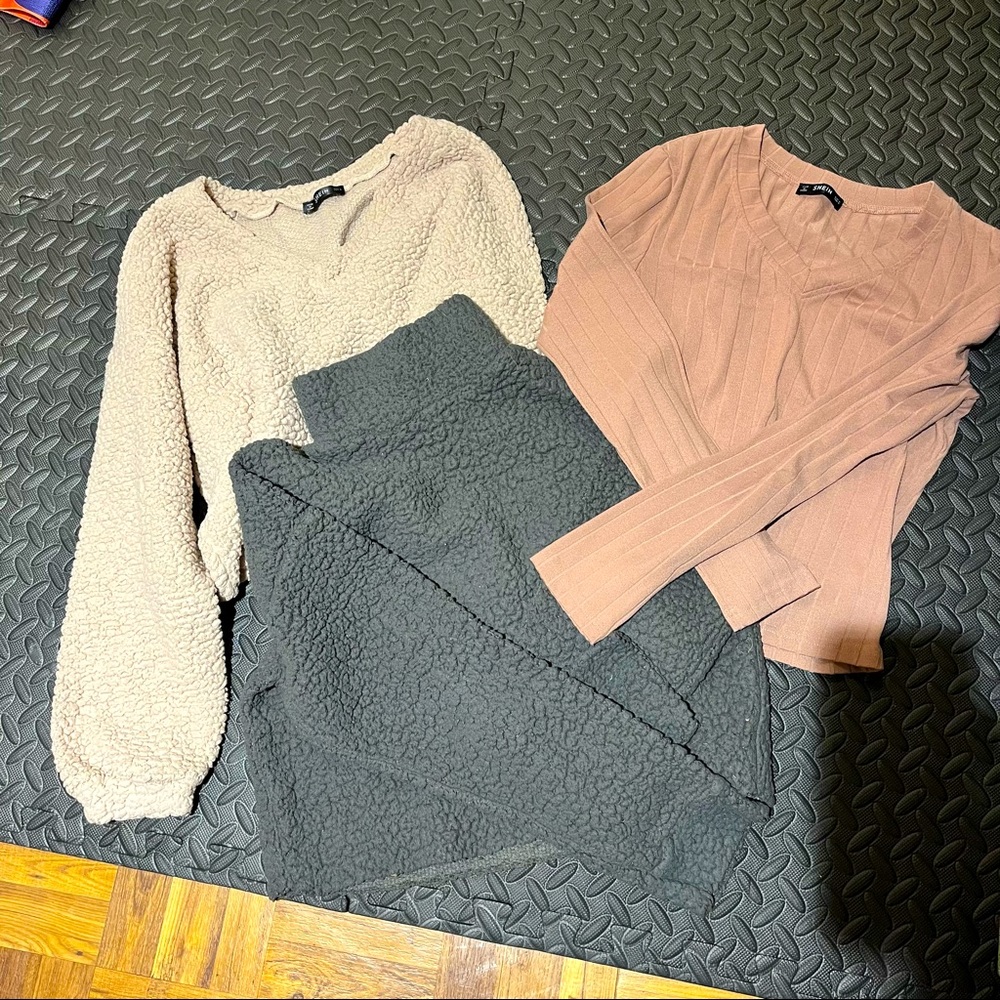Teddy fuzzy sweater bundle